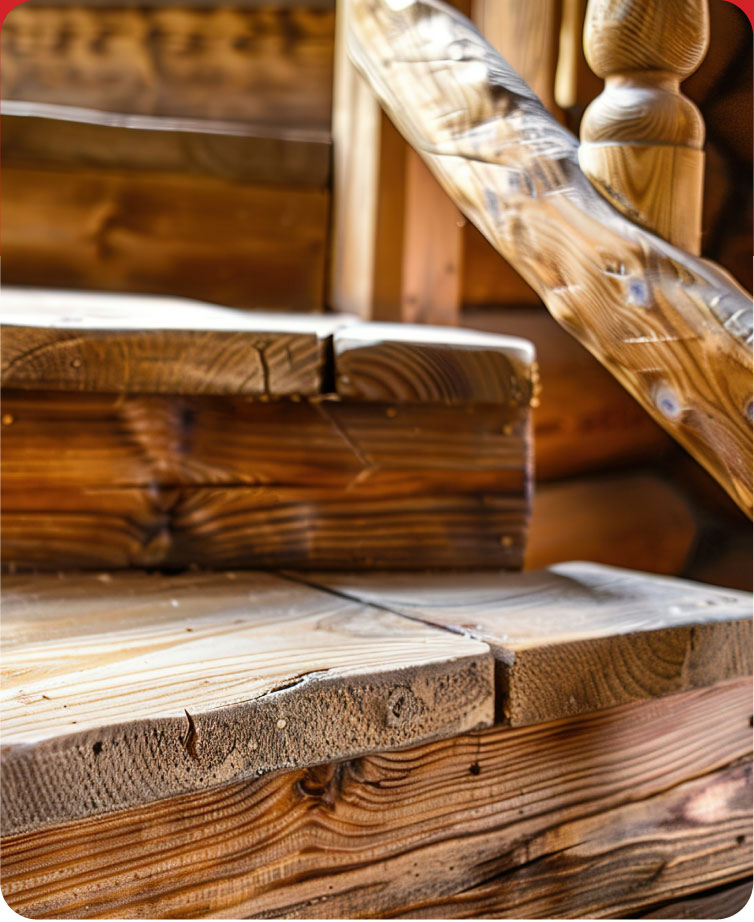 Escaliers et boiseries en bois massif fabriqués sur mesure par les maîtres-ébénistes d’Atelier Taureau.